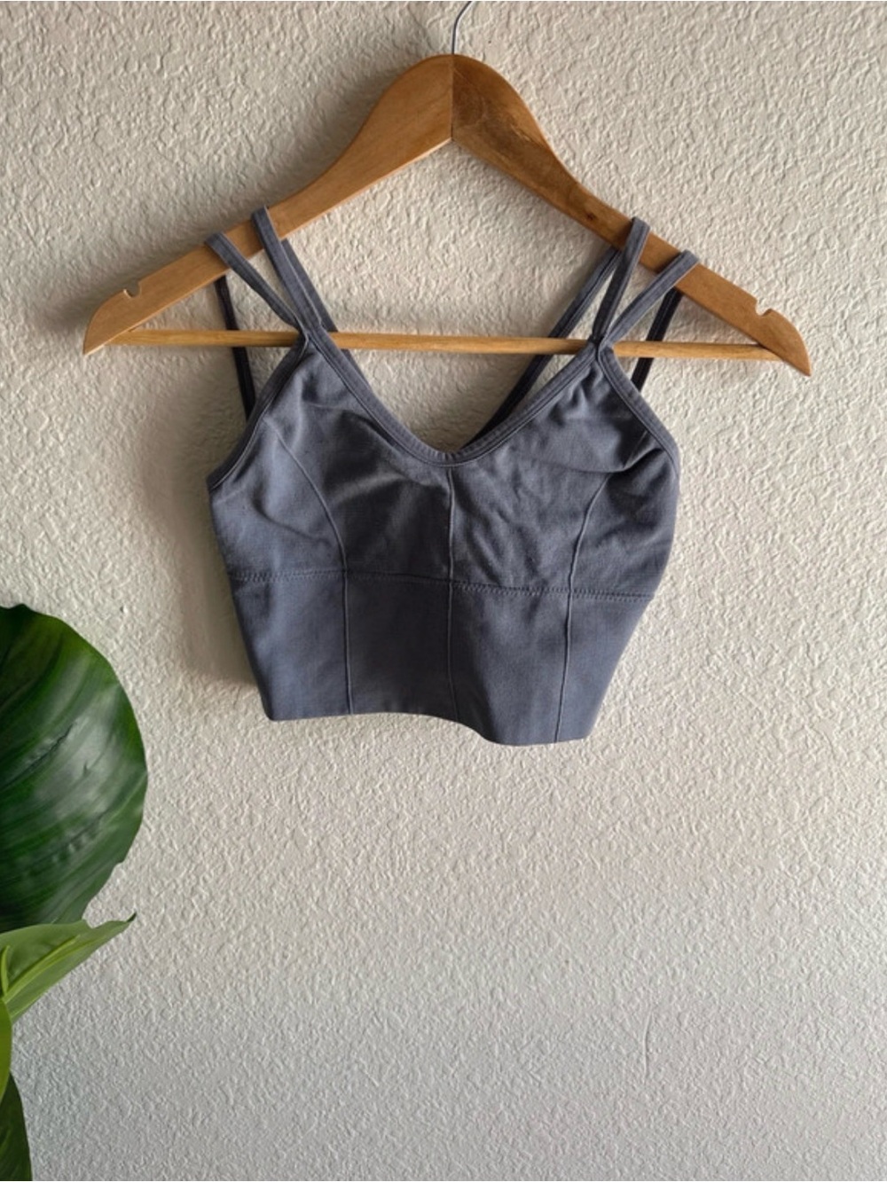 Gray Blue Sports Bra